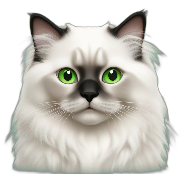 white himalayan ragdoll green eyes emoji