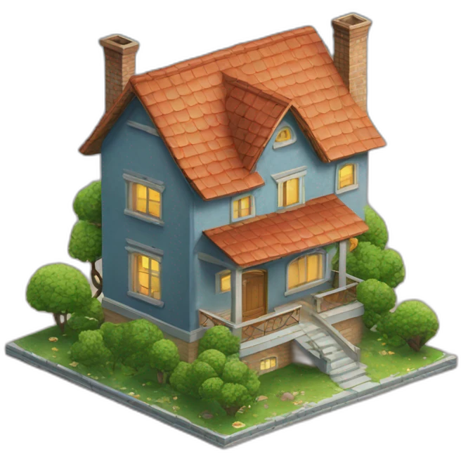 Une maison dans le ciel  emoji