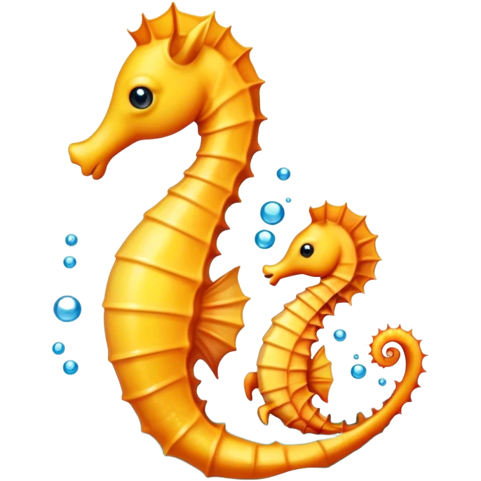 Seahorse having babies emoji