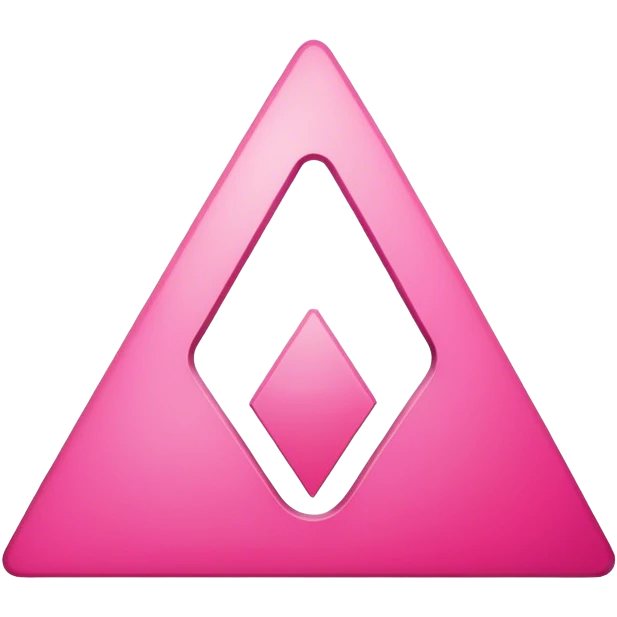 Pink triangle outline, hollow center, PlayStation icon style emoji