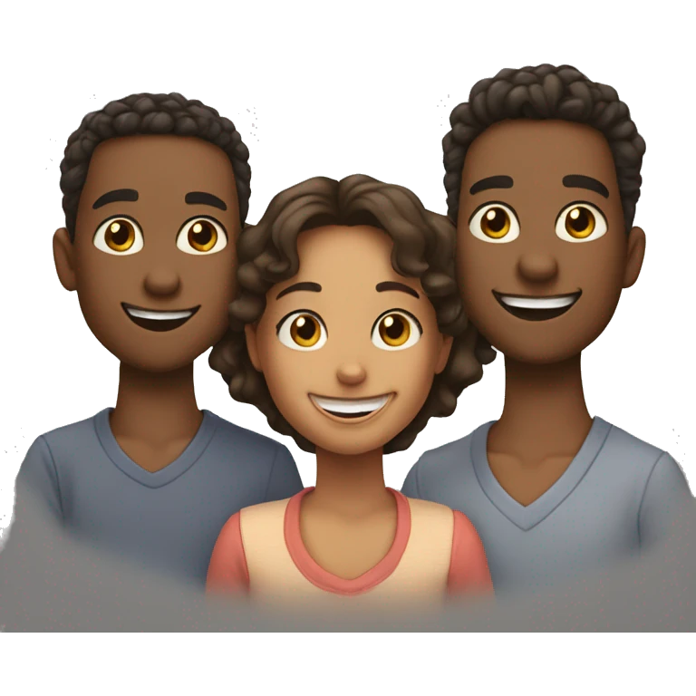 3 Sister & 3 brothers smiling emoji