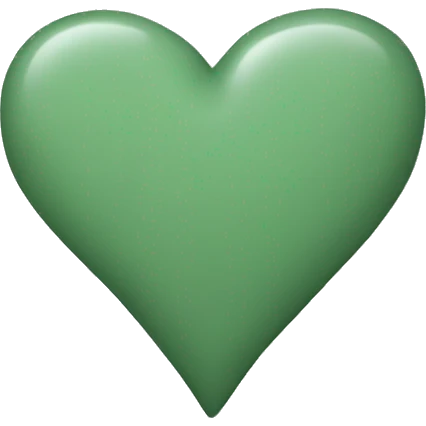 Sage green heart emoji