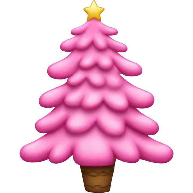 Pink girly Christmas’s tree emoji