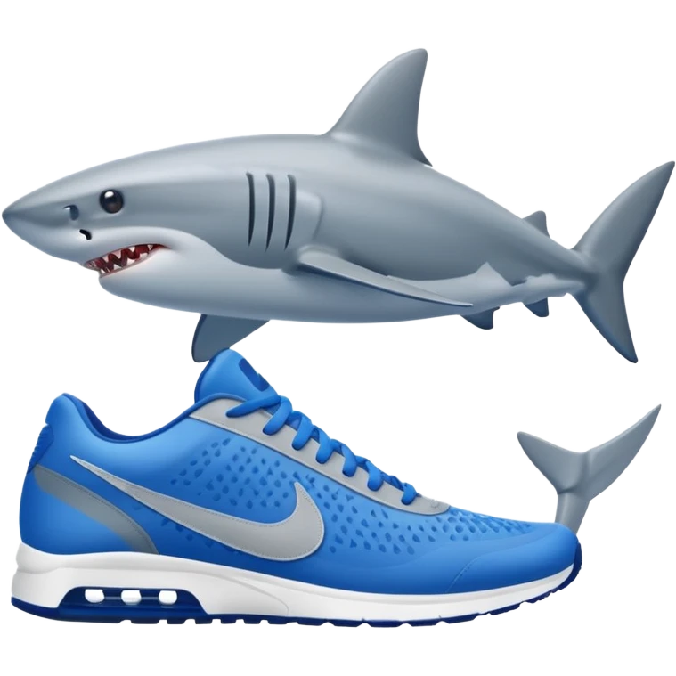 Shark with Blue shoes nike emoji