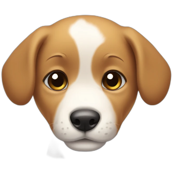 Puppy puts a hand on its head emoji