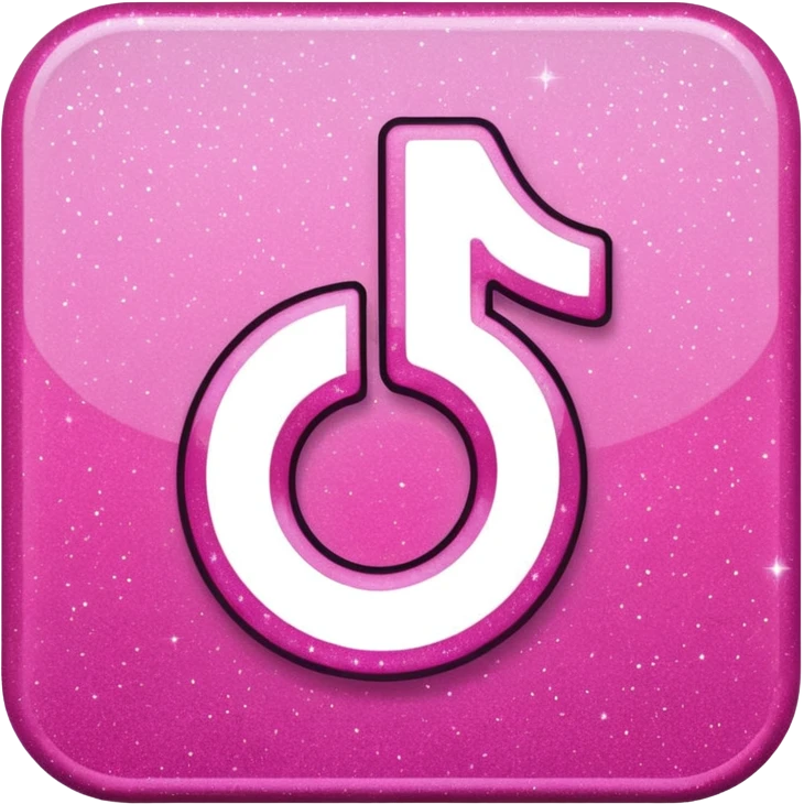 glitter pink logo TikTok emoji