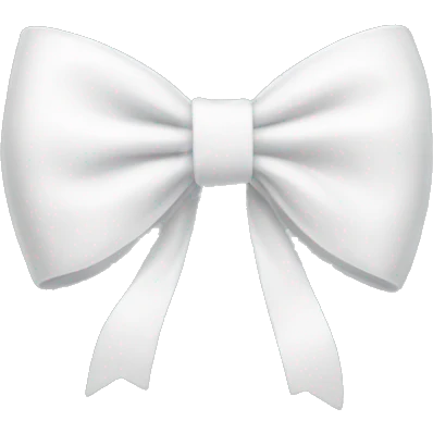 Dainty white bow emoji
