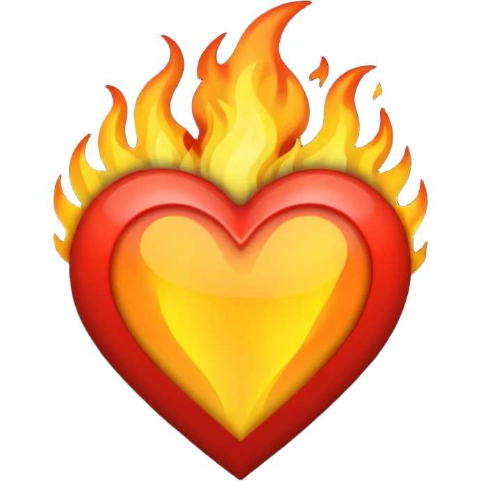 Make flaming hearts in all colours but heart would be separate nature emoji