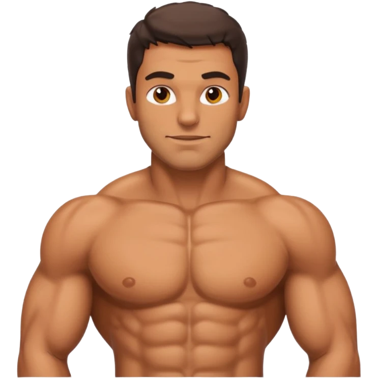 smug muscular shirtless brazilian emoji