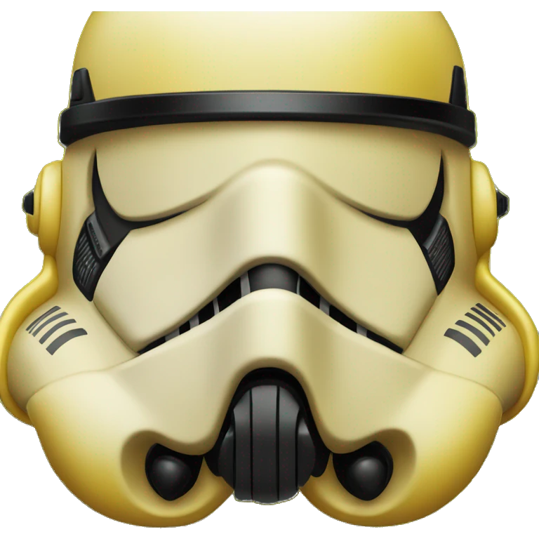 Black and yellow stormtrooper helmet  emoji
