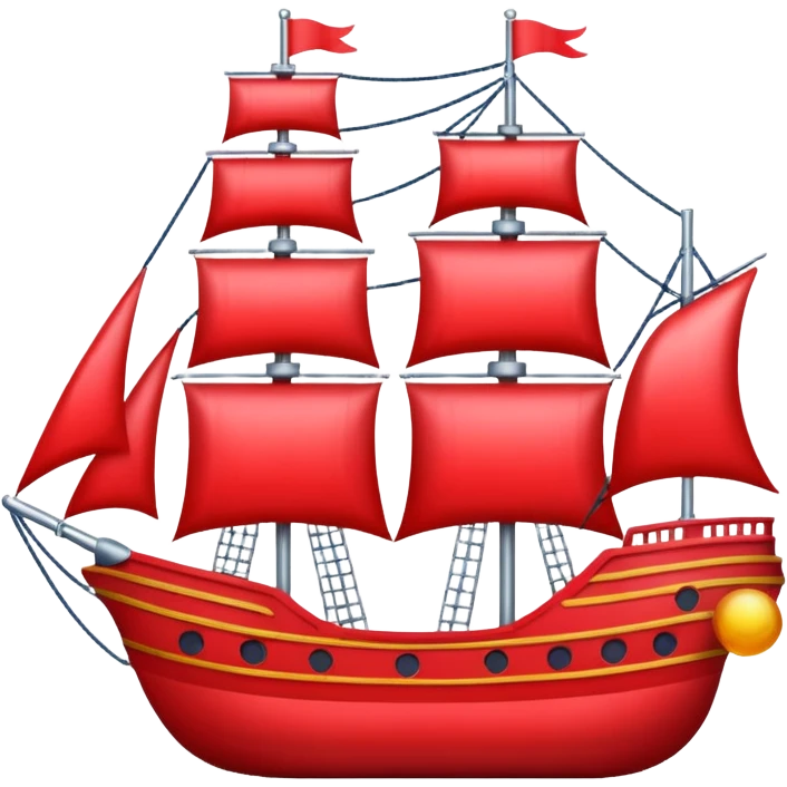 red glitter ship emoji