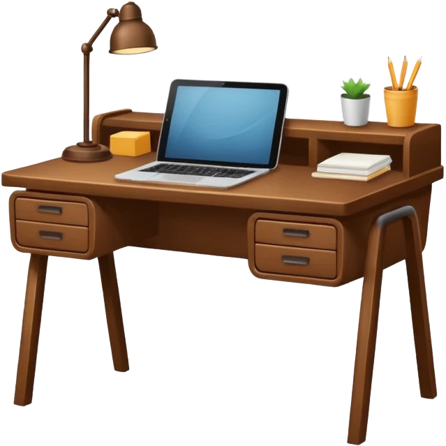 wood simple desk  emoji