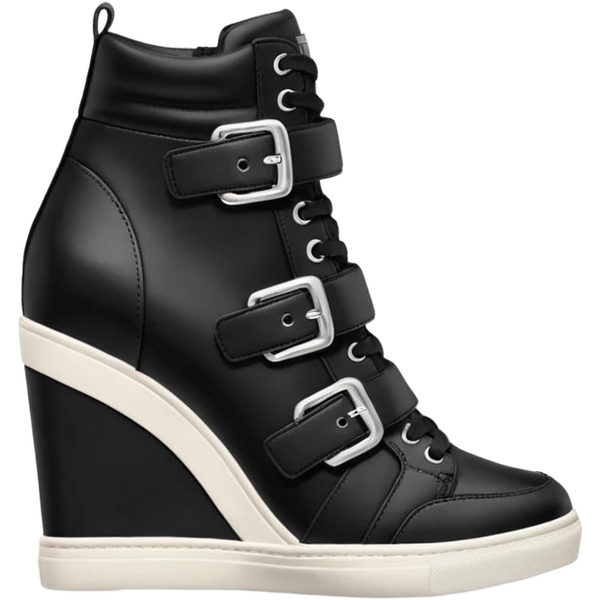 steve madden wedge sneakers hook and loop strap emoji