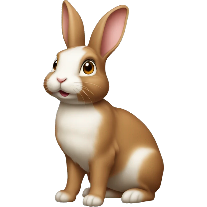 Lapin bélier marron petit  emoji