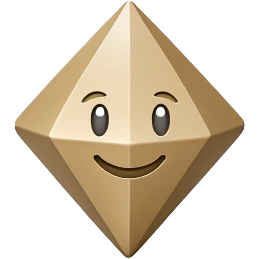 “Minimal emoji of Pix logo: khaki diamond, smooth curves, clean modern look.” emoji