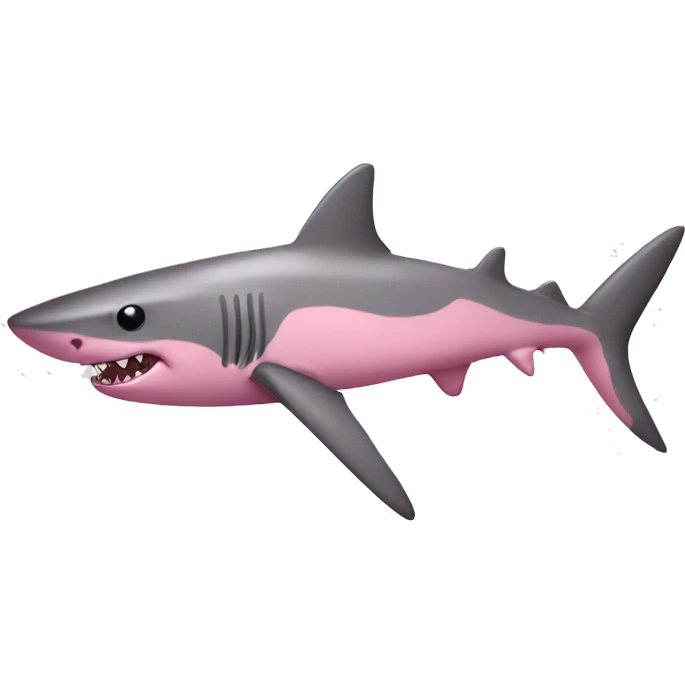 Pink shark emoji