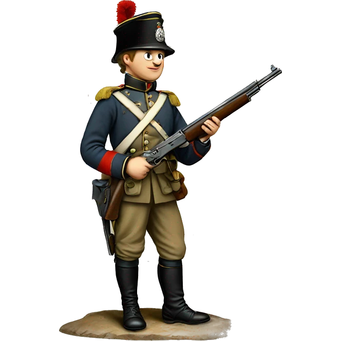 british soldier with gun 19 century emoji