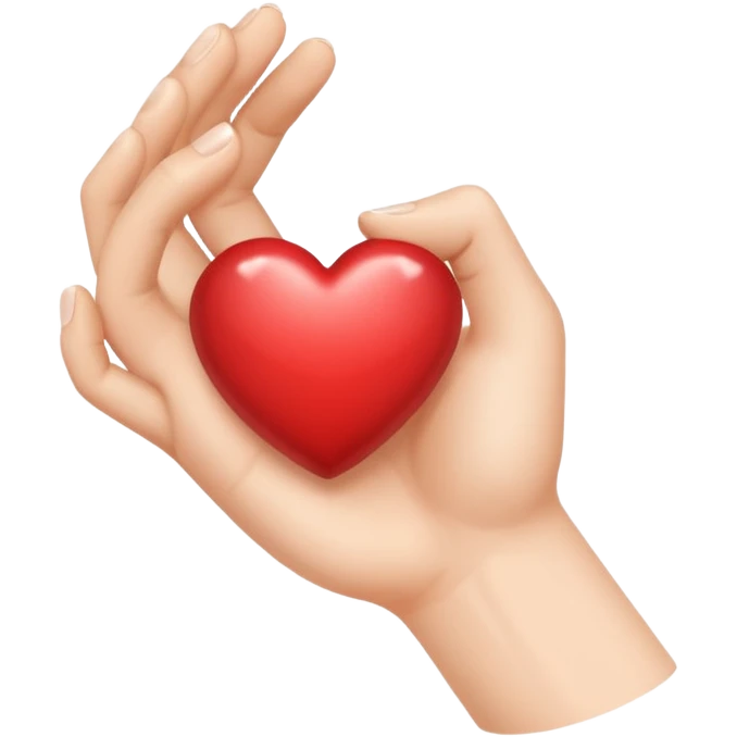 Un main qui forme un cœur emoji