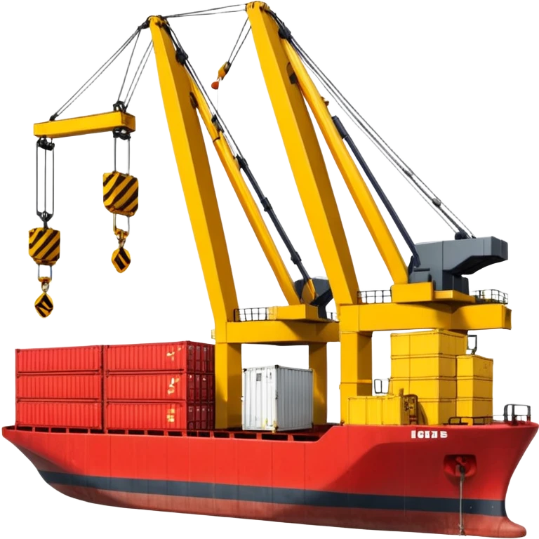 Cranes at the dock, import emoji