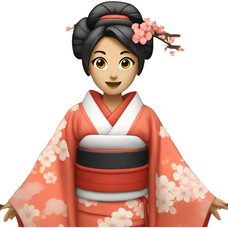 Geisha with kimono emoji