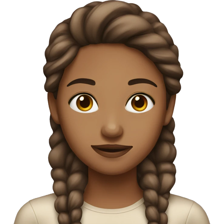 brown and light girl emoji