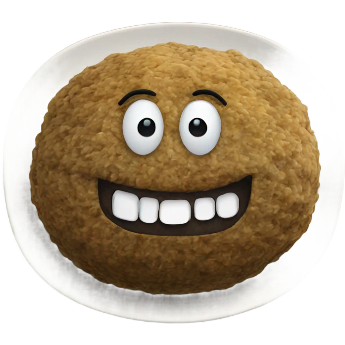 Scottish haggis on a plate emoji