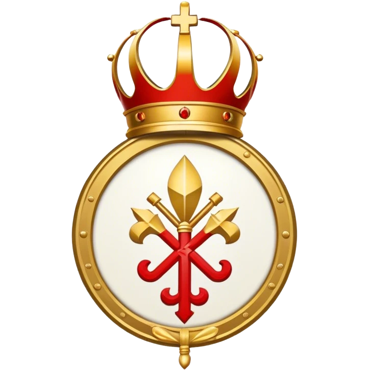 Pope's emblem with a touch of red emoji
