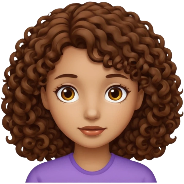 Zumbi de cabelo médio cacheado menina nova emoji
