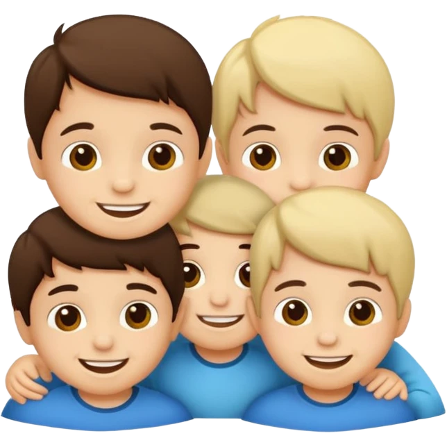 Crea tres profes de niños pequeños emoji