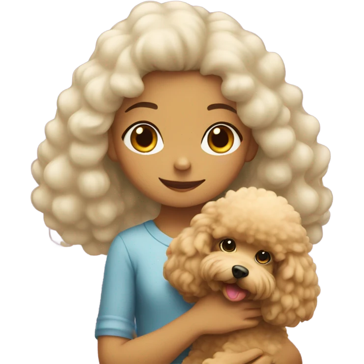poodle and girl emoji