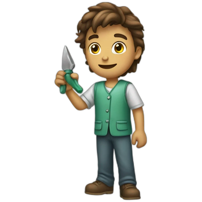 young mint apprentice yielding tool emoji