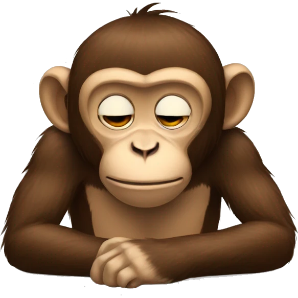 monkey tired emoji
