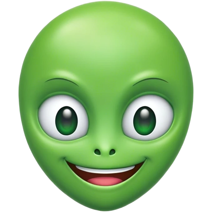 An alien emoji with a green-colored head emoji