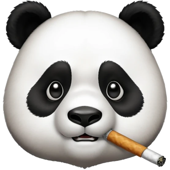 High panda smoking emoji