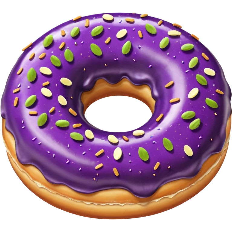 Donut with eggplant THROUGH it emoji
