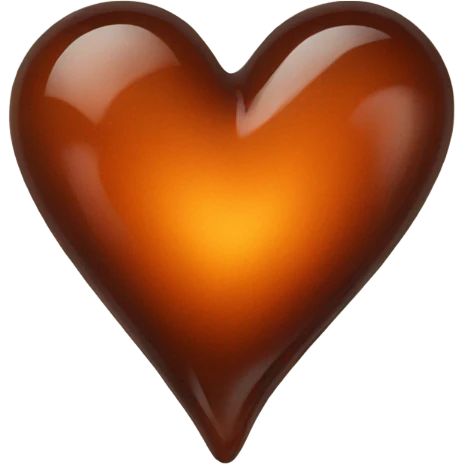 Burnt sienna glass heart emoji