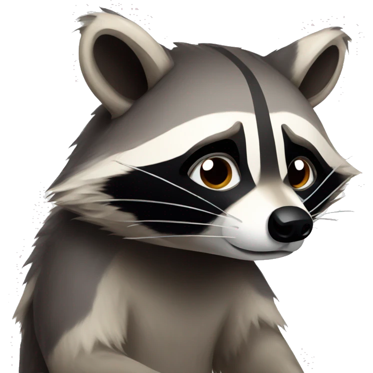 Frustrated raccoon emoji