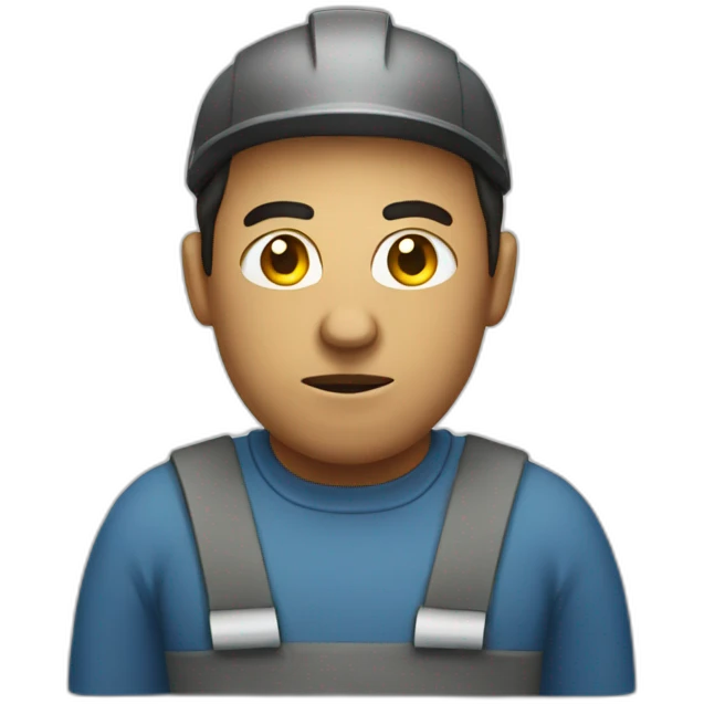 unamused worker emoji