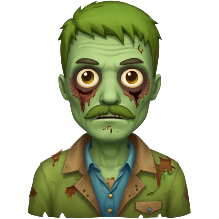 zombie with mustaches emoji