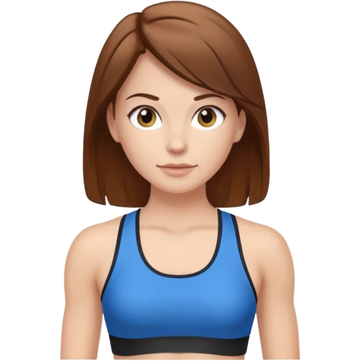 Spin class white female with brown hair  emoji