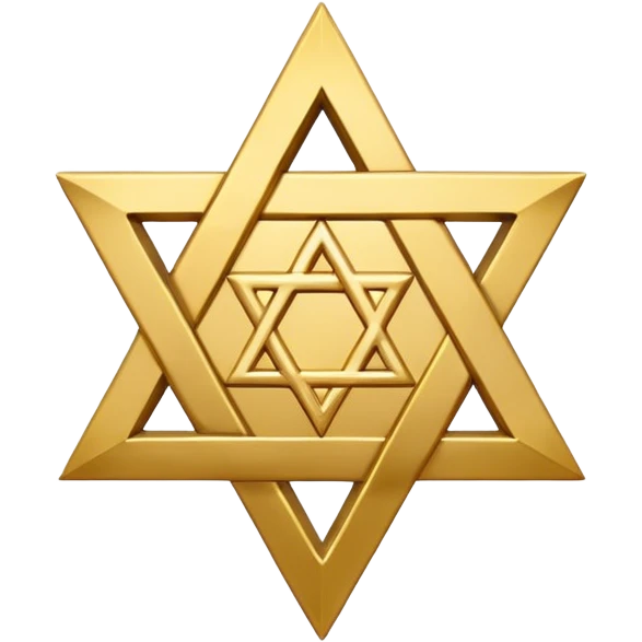 White and gold Star of David emoji