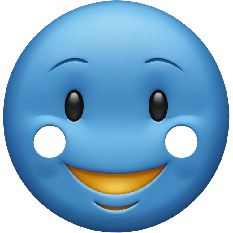 Blue smiley face emoji
