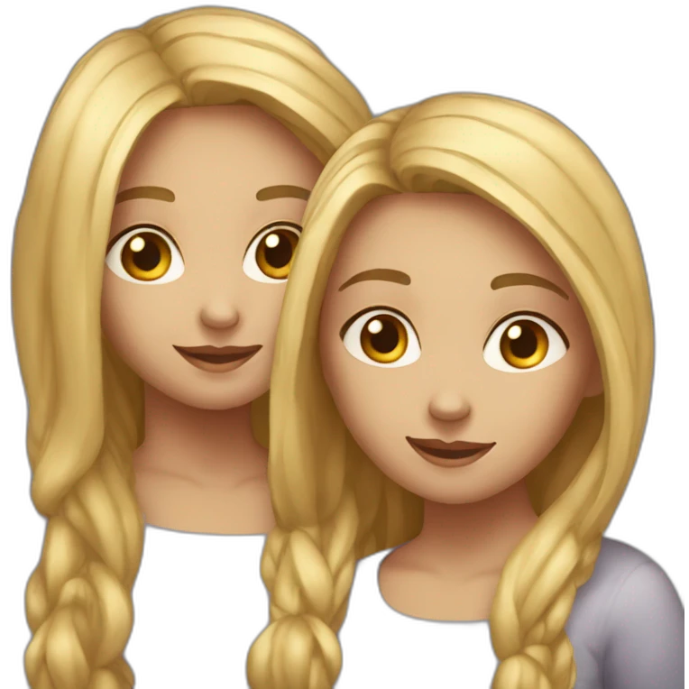 Deux filles meilleure amie emoji