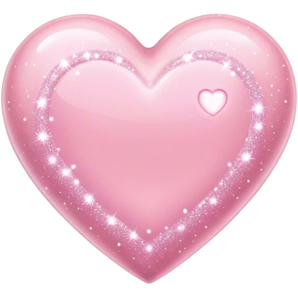 baby pink heart with sparkles emoji
