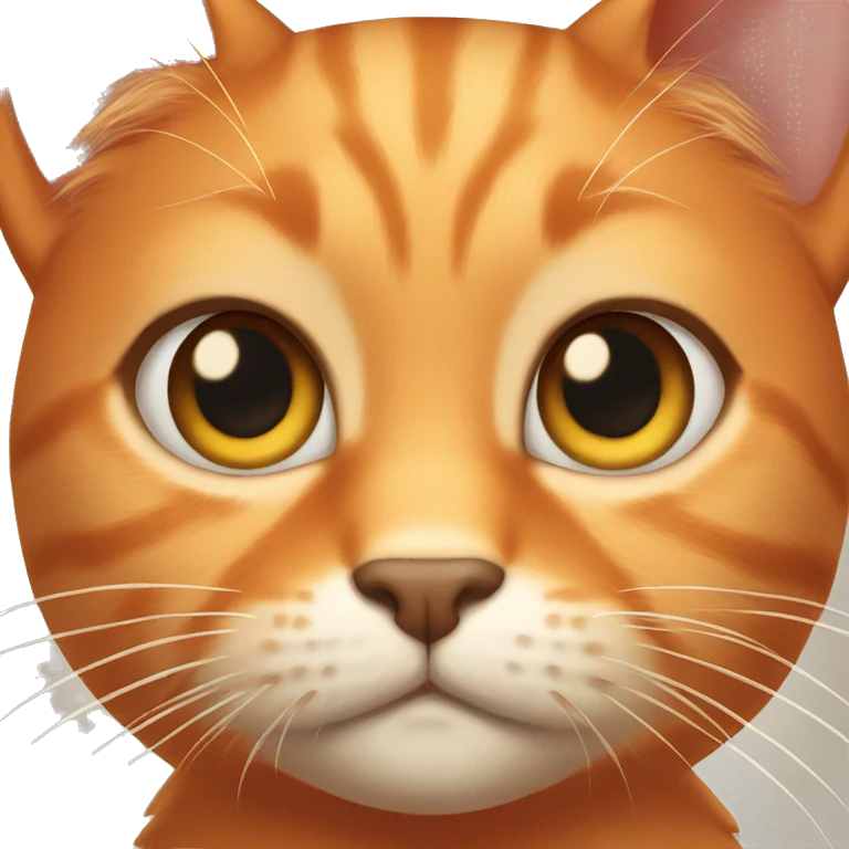 Orange cat with brown eyes emoji