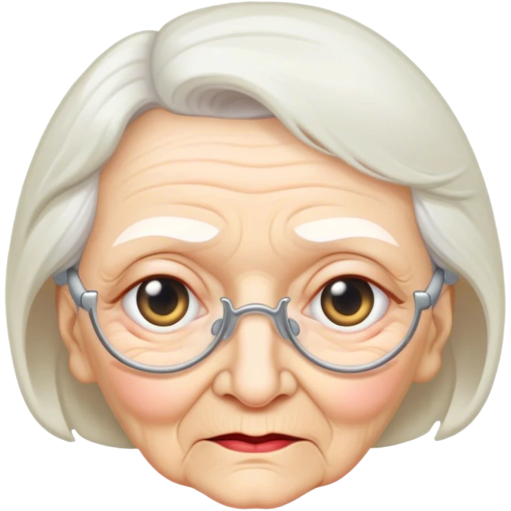 A grandma with 1 eye emoji