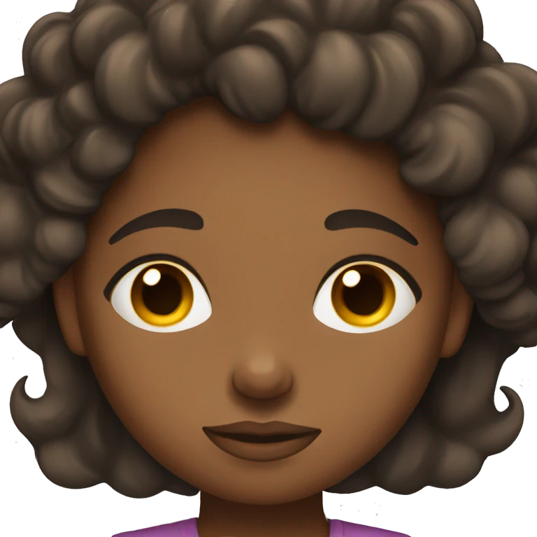 Brunette black girl sleeping emoji