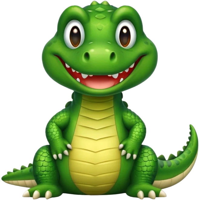cute crocodile, sitting emoji
