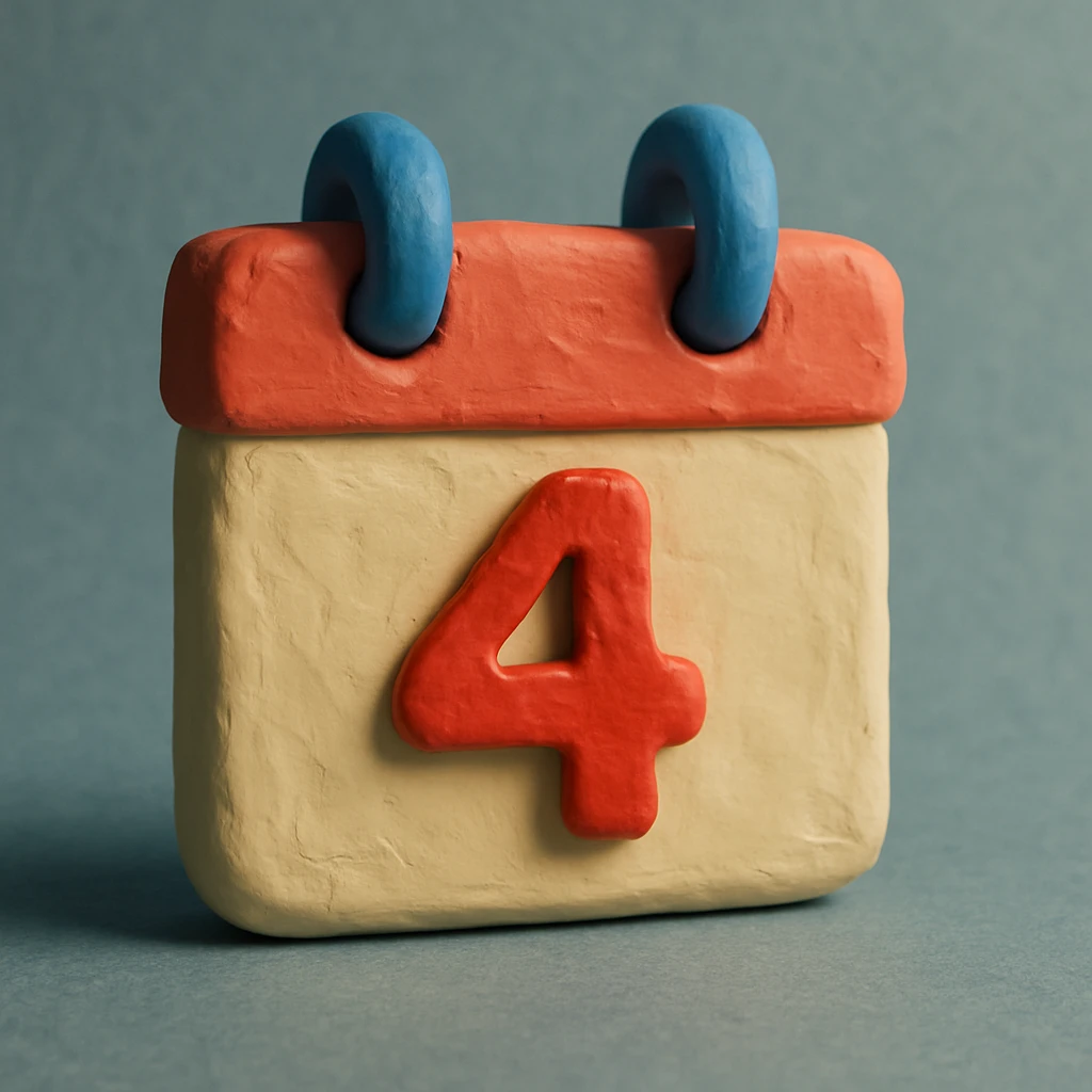 calendar icon claymation style emoji