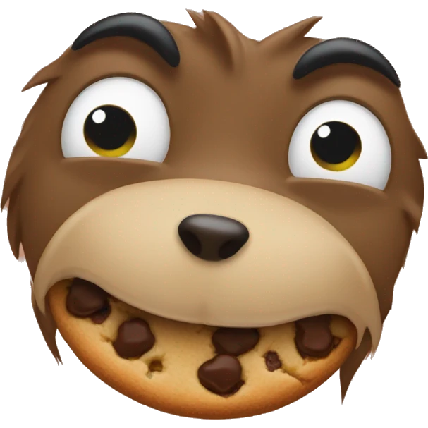Mowgli eating cookie emoji